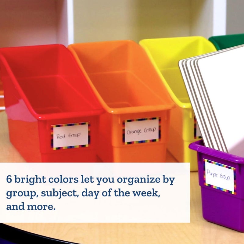 Really Good Stuff Durable Book and Binder Holders - 12 Pack - Ideal for Narrow or Vertical Storage Needs - Book, Magazine, File Folder, and Binder Holders - Classroom Organization Made Easy - Image 4